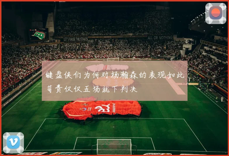 键盘侠们为何对杨瀚森的表现如此苛责仅仅五场就下判决